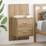 vidaXL Stenska nočna omarica 2 pcs Umetni hrast 48,5 x 32,5 x 80 cm, (5000091647) | Shoptok.si