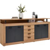 XORA komoda, antracit, hrast artisan | Shoptok.si