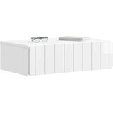 Stolna Stenska stranska miza Bela visok sijaj 59 x 34,5 x 17 cm, (5000232361) | Shoptok.si