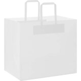  Papirnate vrećice 250 kom s ručkama bijele 32x22x28 cm | Eponuda.com