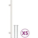 vidaXL Ručke za ormarić 5 kom srebrne 192 mm od nehrđajućeg čelika | shoptok.hr
