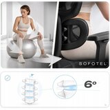 Sofotel Altis – Ergonomska uredska stolica s podesivim naslonom in 4D rokama, črna | Shoptok.si