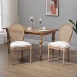  Kuhinjske stolice set od 2 puno drvo 49x56x96 cm krem-prirodno | shoptok.hr