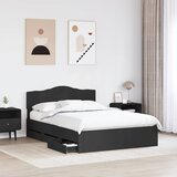  Krevetna konstrukcija Crna 140 x 200 cm Inženjersko Drvo | shoptok.hr