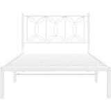  Metalni okvir za krevet s uzglavljem bijeli 100x200 cm | shoptok.hr