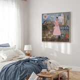  Slika - Frida Kahlo – Self-Portrait on the Borderline Between Mexico and the United States 60x60 U prirodnom drvenom okviru | shoptok.hr