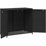  Vrtni ormarić za pohranu crni 83 x 45 x 76 cm od poliratana | shoptok.hr