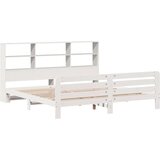 vidaXL Posteljni okvir brez vzmetnice bel 180x200 cm trdna borovina | Shoptok.si