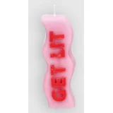 Word Candle pink / red letters