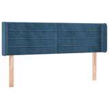  Vzglavje z ušesi temno modro 147x16x78/88 cm žamet, (20936129) | Shoptok.si