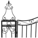  Vrtna vrata crna 121 x 8 x 100 cm od kovanog željeza | shoptok.hr