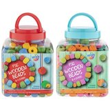  Lesene perlice Color – pisan set v škatlici za izdelavo nakita rdeča | Shoptok.si