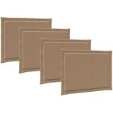  Sedežne blazine 4 pcs Taupe 47 x 36 x 2 cm Poliester, (5000232274) | Shoptok.si