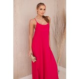 Kesi Włoski Long dress with straps fuchsia | Shoptok.si