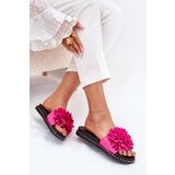 Boto Ladies slippers adorned with flowers fuchsia Cellanen | shoptok.hr