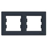Schneider Electric Asfora Pokrivni okvir (Antracit, Izvedba stikalnega programa: 2-krat, Plastika) | Shoptok.si