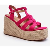 Kesi Wedge sandals with braid Fuchsia Gnosis | Shoptok.si