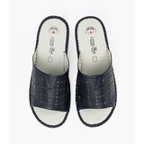 Shelvt Women's navy blue wedge flip-flops | shoptok.hr