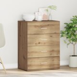 vidaXL Strani šal Obrtniški hrast 60 x 39 x 80 cm Konstruiran les | Shoptok.si