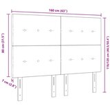  LED glava kreveta s LED trakama Svijetlo siva 160 cm Baršun | shoptok.hr