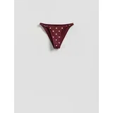 LADIES` BEACHWEAR BRIEFS - karmin-crveno