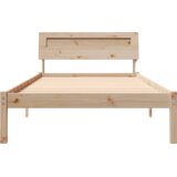 vidaXL krevetna konstrukcija smeđa 75 x 190 cm čvrsta borova drva | shoptok.hr