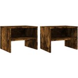 Maison Chic Dvo delni komplet Nočne omarice - Nočne mize dimljeni hrast 40x30x30 cm inženirski les, (21689826) | Shoptok.si