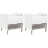  Noćni ormarići 2 kom sjajni bijeli 50x46x50cm konstruirano drvo | shoptok.hr