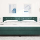 vidaXL Vzglavje s kristalnimi gumbi, temno zelena, 200 cm, žamet, (22051718) | Shoptok.si