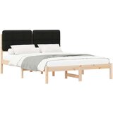  Krevetni okvir s tapiciranim uzglavljem Crna 150 x 200 cm | shoptok.hr