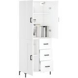  Visoka komoda bijela 69,5x34x180 cm konstruirano drvo | shoptok.hr