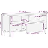 TV ormar s ladicama Crna 100 x 33 x 46 cm Čvrsto drvo manga | shoptok.hr