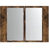  LED kupaonski ormarić s ogledalom boja hrasta 60x12x45cm drveni | shoptok.hr