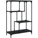 Police za knjige crne 81x36x115 cm konstruirano drvo i čelik | shoptok.hr