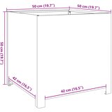  Vrtna sadilica antracit 50 x 50 x 50 cm čelična | shoptok.hr