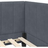  Kutni okvir kreveta Tamno siva 80 cm x 200 cm Baršun | shoptok.hr