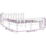  Za krevet od masivnog drva sivi 140 x 200 cm | shoptok.hr
