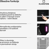Klarstein BigBite poševna kuhinjska napa | način odsesavanja in recirkulacije zraka | varnostno steklo | 417 m³/h | 60 cm | Shoptok.si