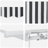 Tenda na ručno uvlačenje antracit&bijela 600x300 cm | shoptok.hr