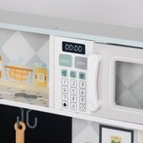 Ginger Home Dječja drvena kuhinja s elektroničkom pločom, mikrovalnom, pećnicom i sudoperom, pastelna, 60x26,5x91 cm | shoptok.hr