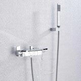 EYN Elegantna črna armatura za kad | Pipa s slapom ZP1920 — Krom | Shoptok.si
