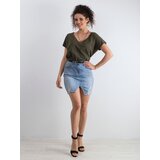 BASIC Feel Good T-shirt-RV-TS-4832.40P-khaki | Shoptok.si