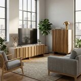 Marckeric Kremno bela/v naravni barvi omarica iz masivnega bora 90x120x43 cm Marlo – | Shoptok.si