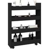  Uska kolica za pohranu s 4 razine bijela od konstruiranog drva | shoptok.hr