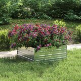  Povišena vrtna gredica 100x100x45 cm pocinčani čelik srebrna | shoptok.hr