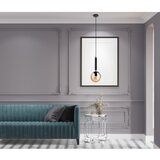  ITALUX PND-2324-1 BK+AMB - Visilica na sajli RAVENA 1xE27/10W/230V crna | Eponuda.com