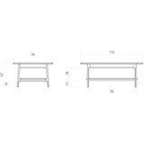 The Beds Stolić za kavu od punog hrasta u prirodnoj boji 70x110 cm Twig – | shoptok.hr