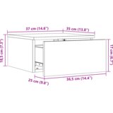  Nočna omarica s predalom 2 pcs Voskast rjav 37 x 35 x 18,5 cm, (5000160564) | Shoptok.si