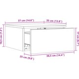 Noćni ormarić montiran na zid s ladicama Zidne 2 pcs Voštano smeđa | shoptok.hr