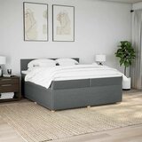  Krevet s oprugama i madracem tamnosivi 200 x 200 cm od tkanine | shoptok.hr